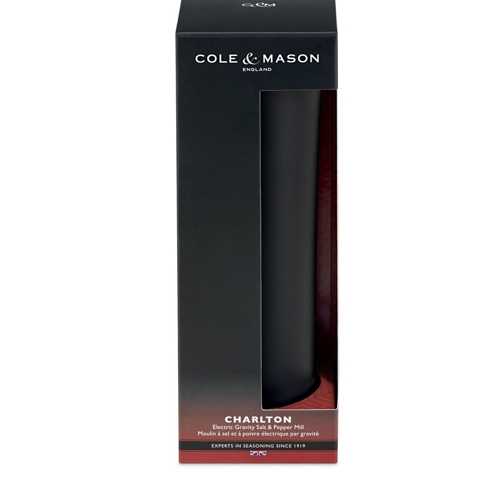 Cole & Mason Charlton Electric Gravity Pepper Mill - Black